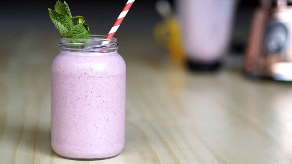 Smoothie Proteico de Morango e Aveia